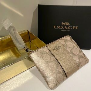 Coach Platinum Wristlet